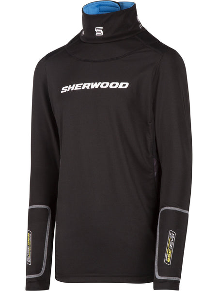 Sherwood T100 Pro Long Sleeve Shirt with Neck Guard Junior