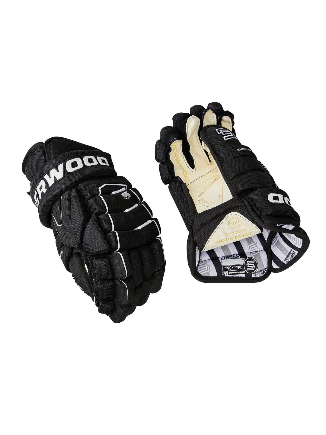 SHER-WOOD Black Ice Hockey Gloves outlet S-4020 12