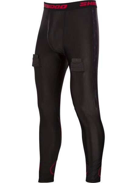 Pantalon avec support athlétique (tendon d’achille/mollet) Sherwood, senior T100 Pro